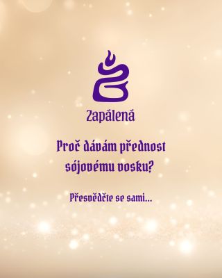 Proč dávám přednost sójovému vosku? 🕯️ Je šetrný k přírodě. 🌿 Nevzniká z ropy, ale z rostlinného oleje. Při hoření...