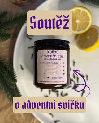 🎄✨ SOUTĚŽ O ADVENTNÍ SVÍČKU ✨🎄 Chceš si letos užít adventní čas voňavěji a klidněji? Vyhraj ručně odlévanou sójovou svíčku...